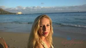 A romantic walk on the beach followed by and intense fucking